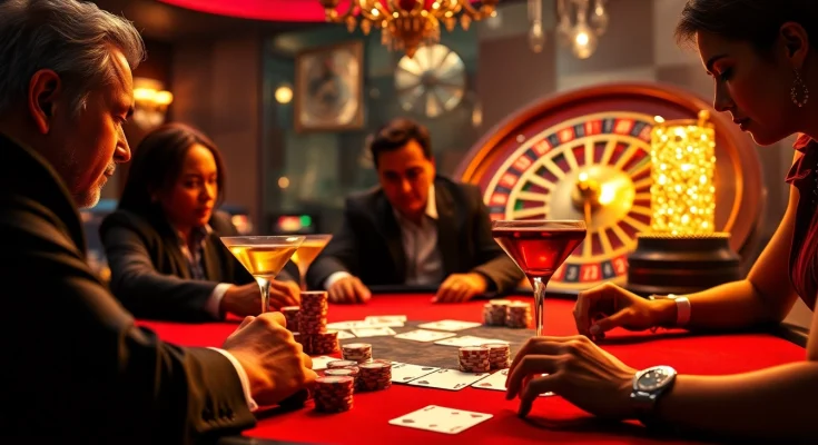 Experience the thrill of Jun88 with an exhilarating high-stakes poker game featuring elegant decor and vibrant atmosphere.