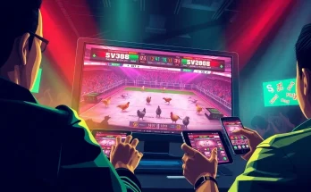 Engaging online betting scene on sv368win.live showcasing live cockfighting matches and user interaction.