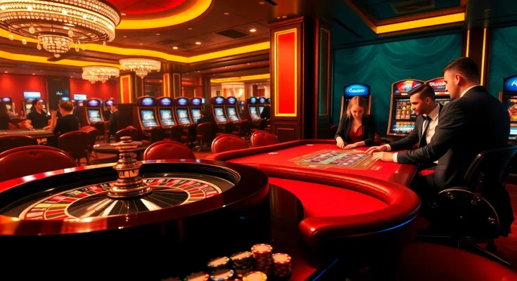 Engaged players enjoying a thrilling poker game at kp88.bio's luxurious casino.