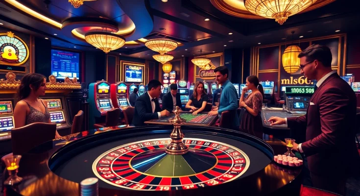 Engaging roulette game scene showcasing mb66.nyc with vibrant casino atmosphere.