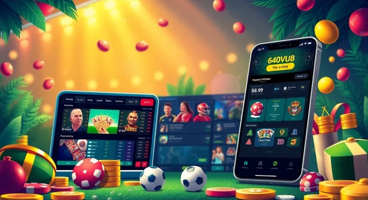 Engage in thrilling gaming experiences at winvn88.live with vibrant casino games and sports betting options displayed.