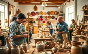 Participants engaged in craft training programs showcasing creativity and hands-on learning.